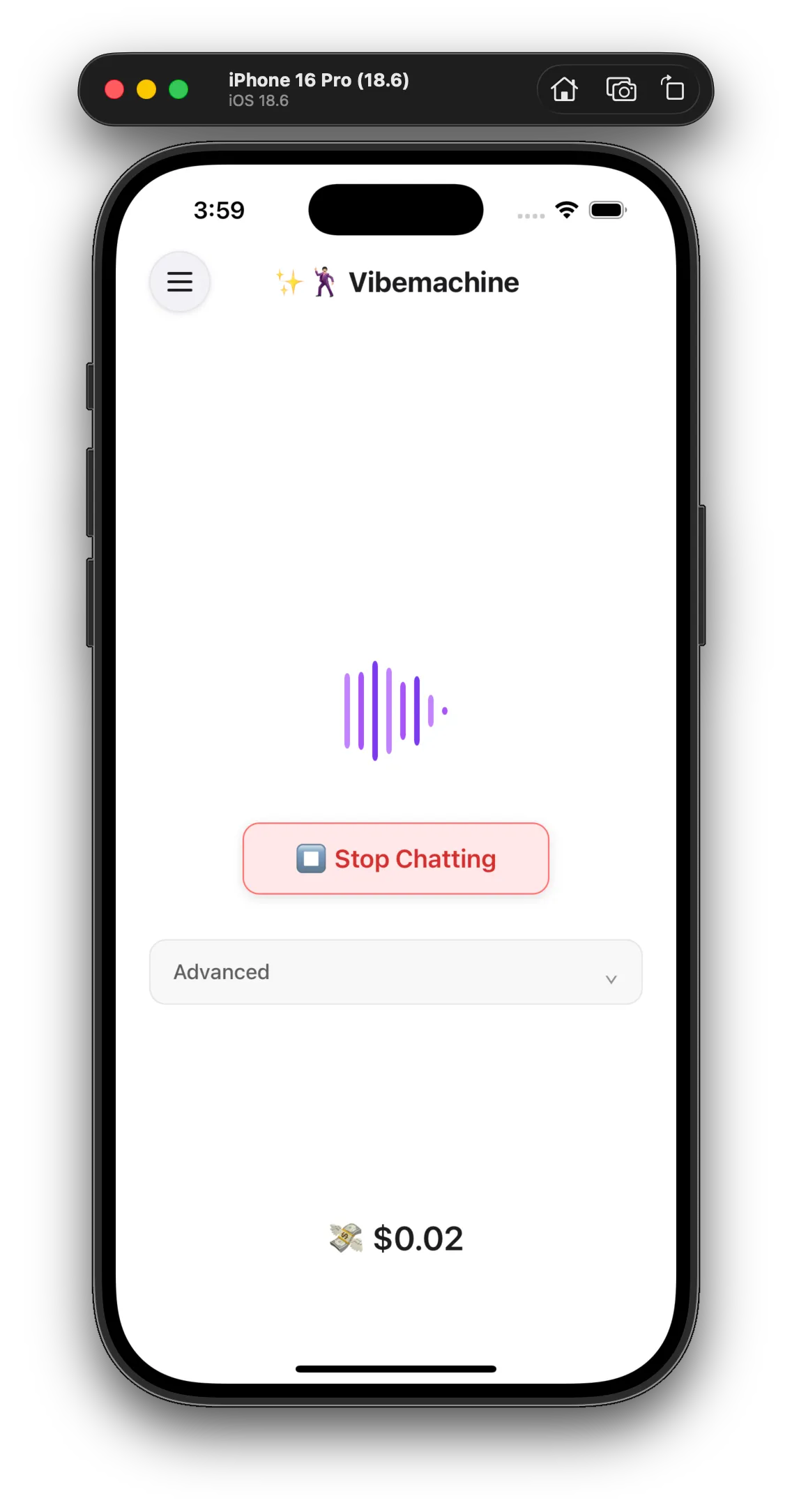 Home screen voice mode